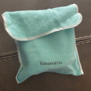 Tiffany& Co leather round zip jewelry ring case